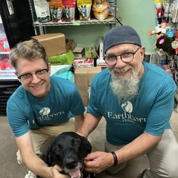 Feeds Plus - Dani on the right who has been a friend to all of our rescue dogs for 16 years.