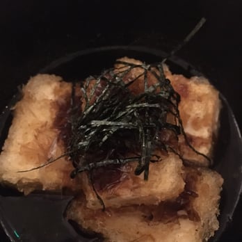 Oishi Q - Agedashi Tofu - fried silky tofu in sweet soy sauce served with bonito flakes abs see weed - a must try! - Japanese Near Me - Manchester, XGM