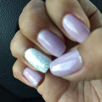 Nail Star Spa - Lavender with a silver glittered accent nail. - Nail Salons Near Me - Henderson, Nevada Nail Star Spa - Lavender with a silver glittered accent nail. - Nail Salons Near Me - Henderson, Nevada