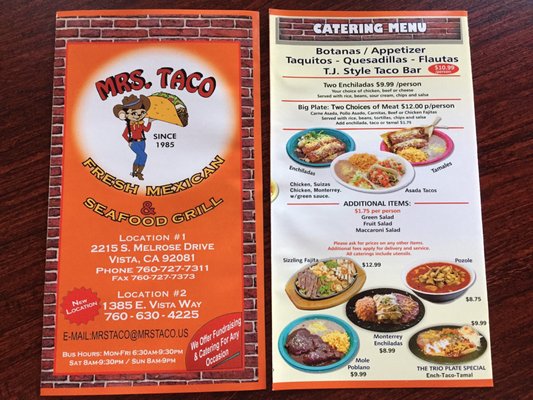 Menu photo 8 Mrs. Taco Vista, CA Menu photo 8 Mrs. Taco Vista, CA