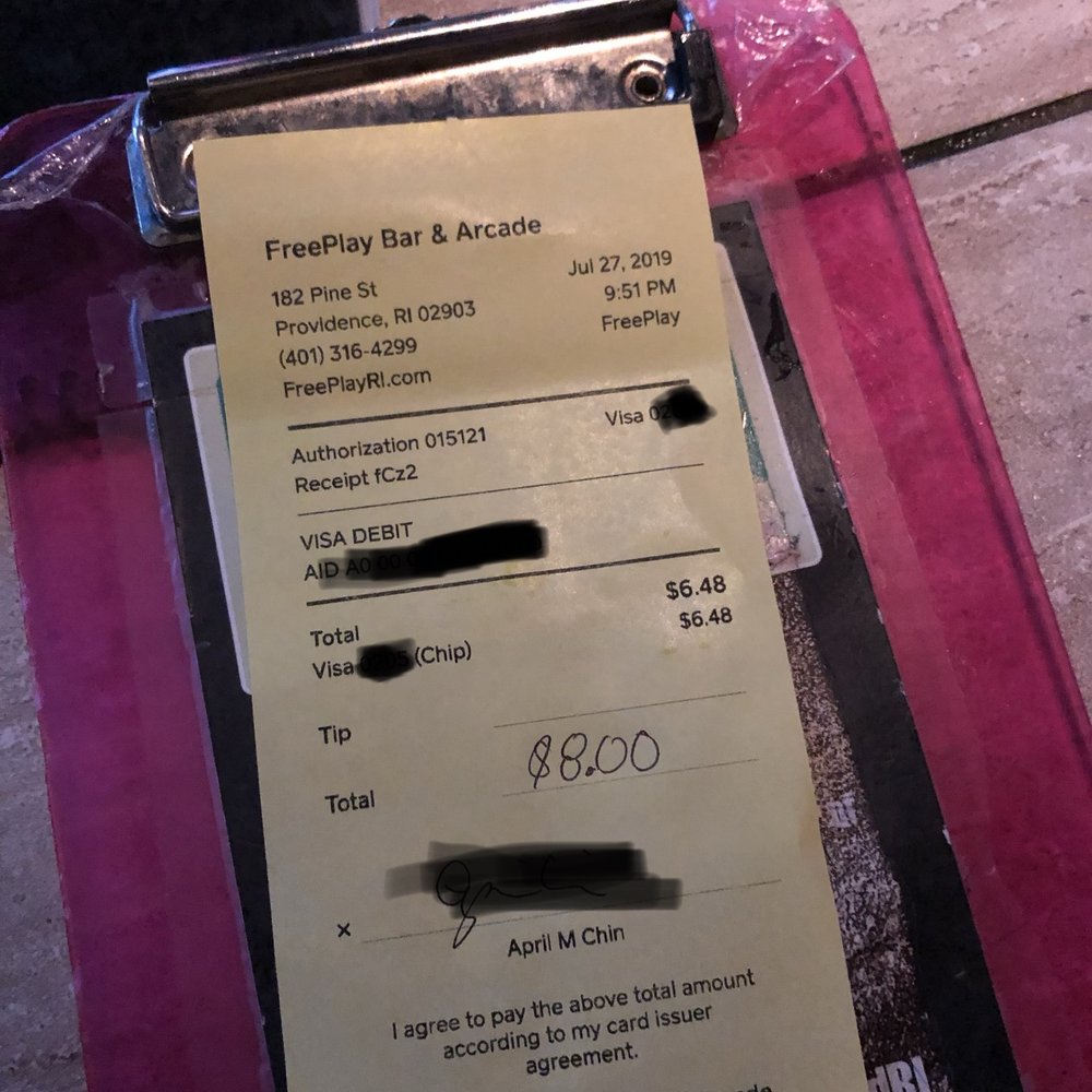 Free Play Bar Arcade - Bartender modified my tip. - Bars Near Me - Providence, Rhode Island