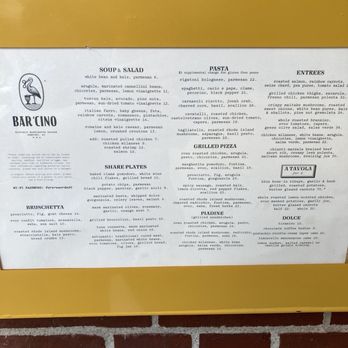 Bar 'Cino Newport - Menu - Bars Near Me - Newport, Rhode Island