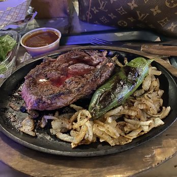 Hard Eight BBQ - 8 oz Ribeye, onions, pepper, bbq sauce - Barbeque Near Me - Coppell, Texas Hard Eight BBQ - 8 oz Ribeye, onions, pepper, bbq sauce - Barbeque Near Me - Coppell, Texas