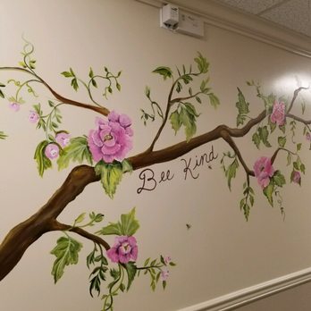 The Bay Area Muralist - Tree branch along hallway - Commissioned Artists Near Me