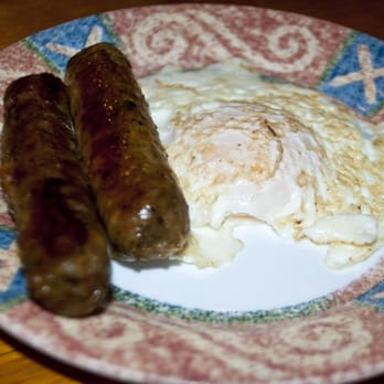 Stack'em High Pancakes & So Forth - 1 egg over easy and 2 sausage links. - Pancakes Near Me - Kitty Hawk, North Carolina Stack'em High Pancakes & So Forth - 1 egg over easy and 2 sausage links. - Pancakes Near Me - Kitty Hawk, North Carolina