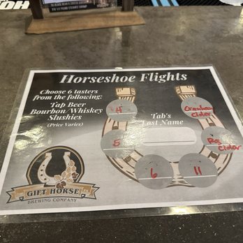 Gift Horse Brewing Company - Flight selection - Breweries Near Me - York, Pennsylvania