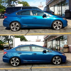 Spirit Service Center - Before and after of the lowering springs installed at Spirit Service center.