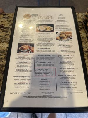 Menu photo 2 Poor Richard's Cafe Plano, TX Menu photo 2 Poor Richard's Cafe Plano, TX