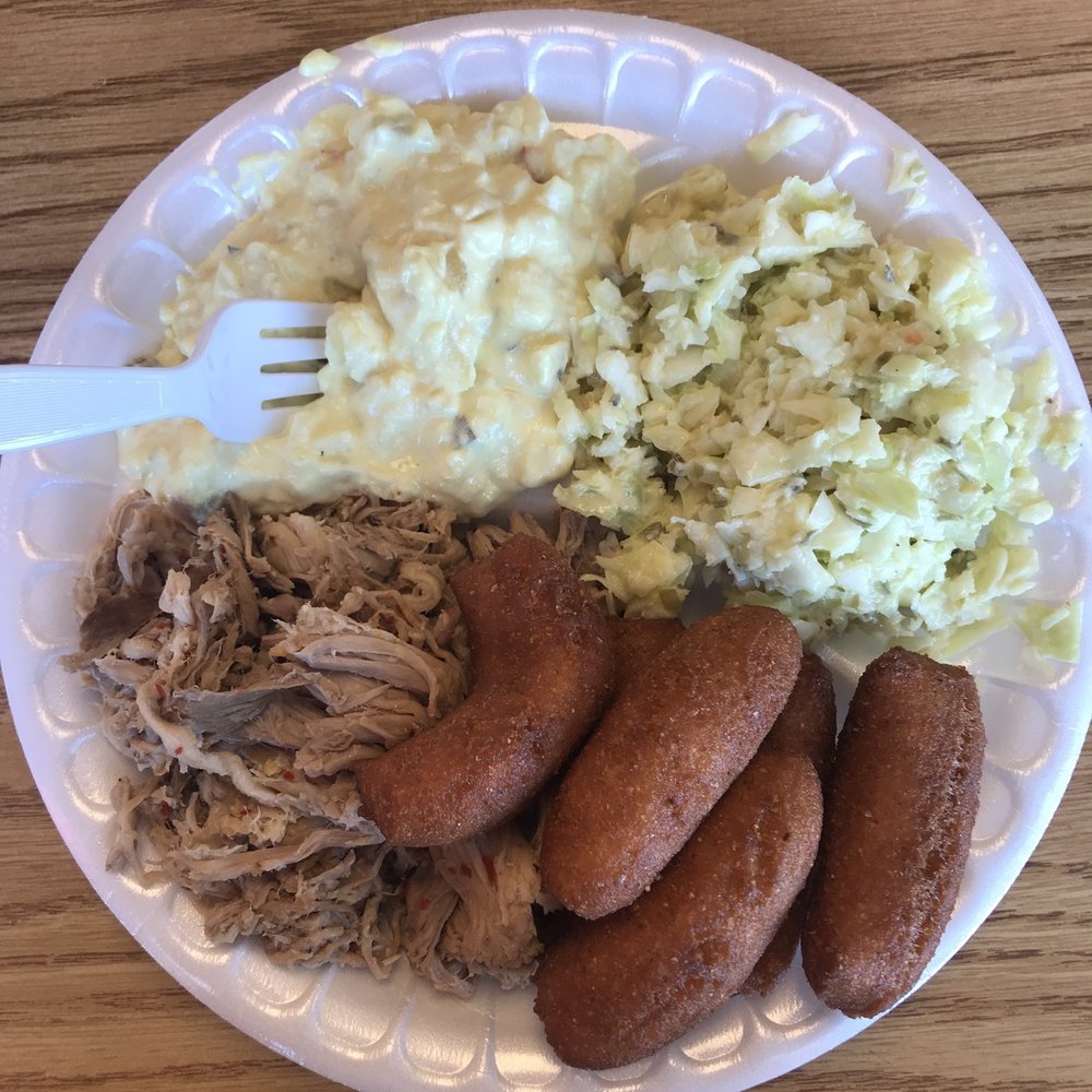 Smithfield's Chicken 'N Bar-B-Q - Barbecue plate with potato salad and cole slaw. - Barbeque Near Me - Garner, North Carolina