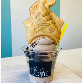 With Love, - Chocolate swirl with Taiyaki nutella. - Ice Cream & Frozen Yogurt Near Me - San Gabriel, California