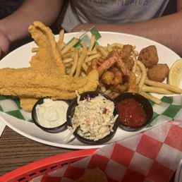 Fried shrimp and fish