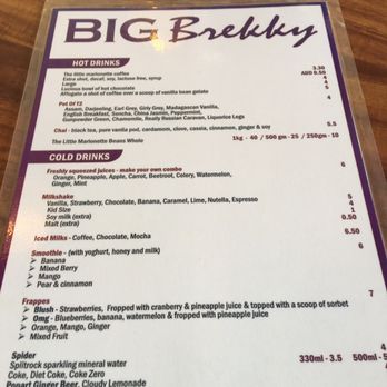 Big Brekky - Drinks menu - Restaurants Near Me - Petersham, NSW Big Brekky - Drinks menu - Restaurants Near Me - Petersham, NSW