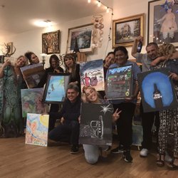 Paint The Grapes With Wine - Sip and Paint group! Grand Opening