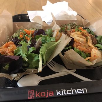KoJa Kitchen - Left is the Short Rib Bowl and right is Chicken Bowl - Japanese Near Me - Emeryville, California KoJa Kitchen - Left is the Short Rib Bowl and right is Chicken Bowl - Japanese Near Me - Emeryville, California
