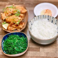 Ramen Kameko - Chicken Karaage; Goma Wakame; Rice