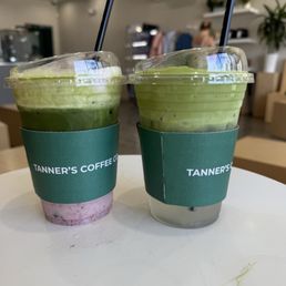Coconut Matcha (16oz) and Double Strawberry Matcha (16oz) Coconut Matcha (16oz) and Double Strawberry Matcha (16oz)