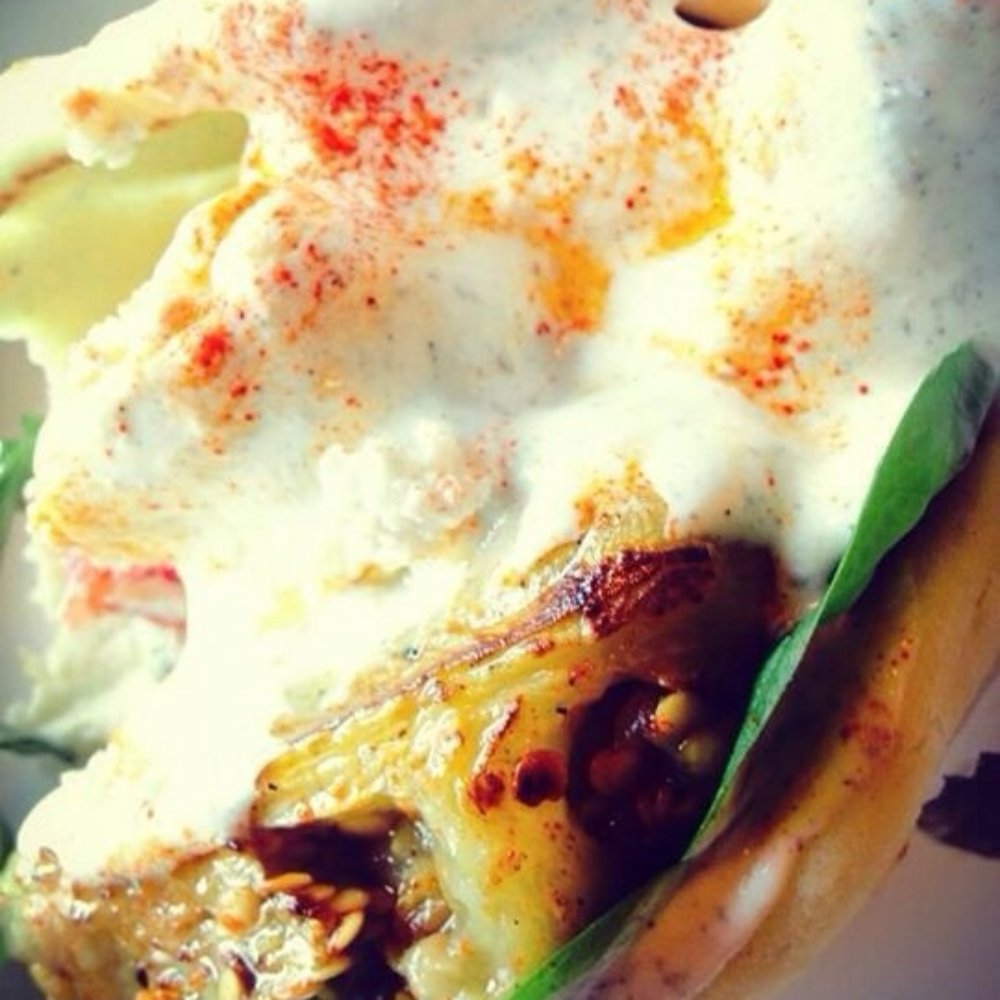Paprika Cafe - Grilled Eggplant and Feta Pita Wrap - Mediterranean Near Me - Monterey, California