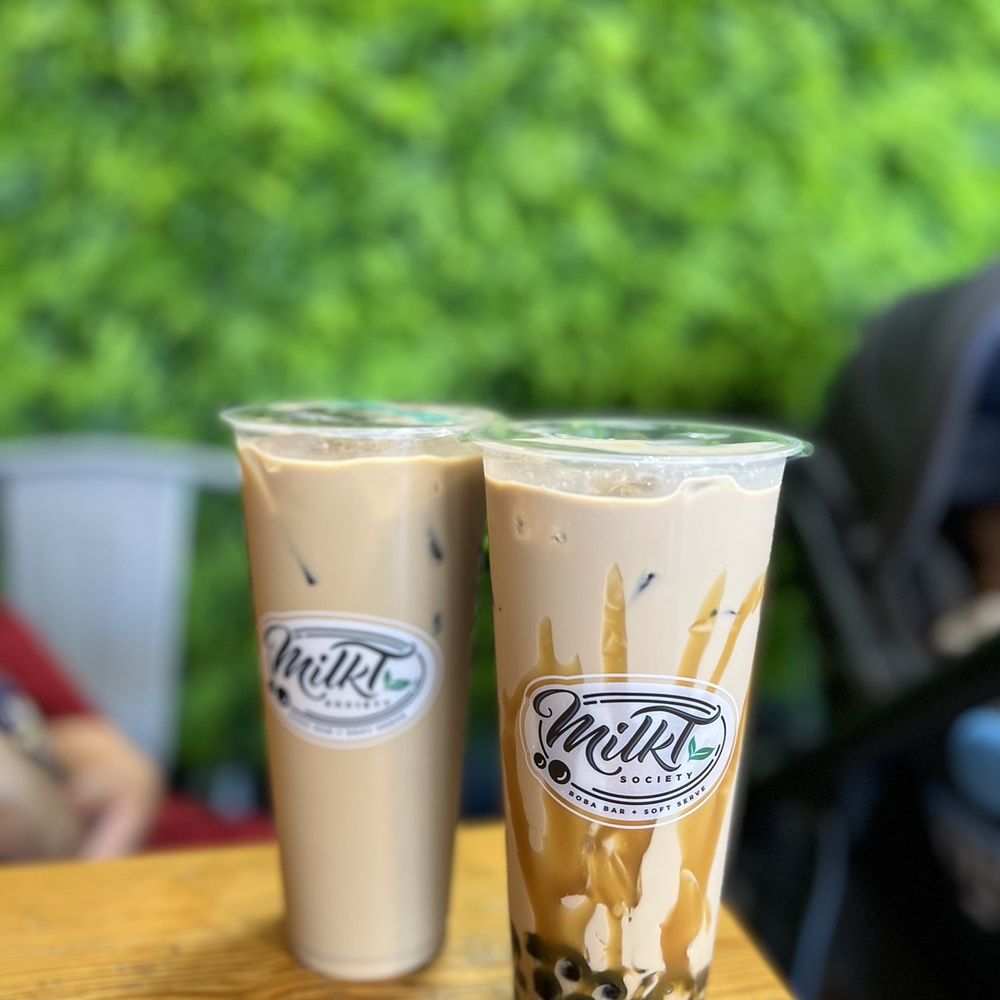 MilkT Society - Milk tea with the cure greenery backdrop - Tea Rooms Near Me - Pismo Beach, California