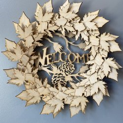 HBA Engraving & More - Fall Wreath, unpainted
