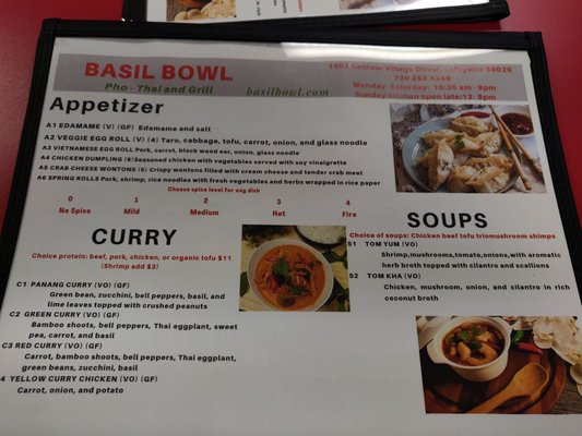 Menu photo 6 Basil Bowl Lafayette, CO