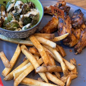 Nando's Peri-Peri - 6 Wings & Chips w/ Brussels Sprouts - Chicken Shop Near Me - Dunwoody, Georgia Nando's Peri-Peri - 6 Wings & Chips w/ Brussels Sprouts - Chicken Shop Near Me - Dunwoody, Georgia