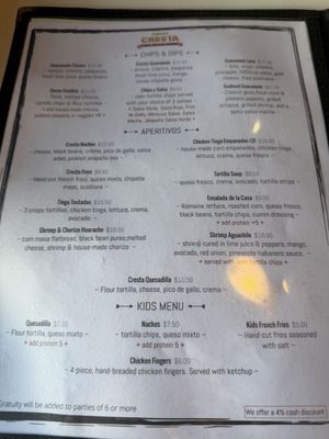 Menu photo 3 Taqueria Cresta Philadelphia, PA Menu photo 3 Taqueria Cresta Philadelphia, PA