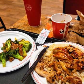 Panda Express - Two entree. Steam brown rice with grilled teriyaki chicken teriyaki sauce on top always the main. Second entree beef and broccoli - Chinese Near Me - Smyrna, Tennessee