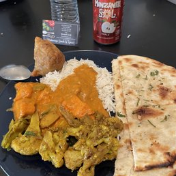 a plate of indian food