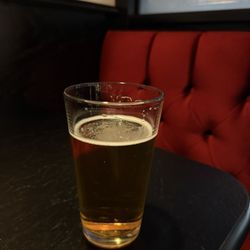 The Fox Pub - Enjoying a cold beer at their upstairs booth