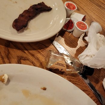 Cracker Barrel Old Country Store - A slice of burnt, shriveled bacon & only 1 bottle of syrup. - Southern Near Me - Rock Hill, South Carolina Cracker Barrel Old Country Store - A slice of burnt, shriveled bacon & only 1 bottle of syrup. - Southern Near Me - Rock Hill, South Carolina