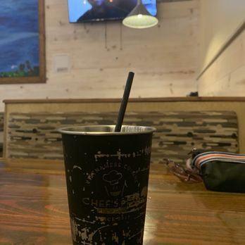 Chef's Phở & Grill - Interior of restaurant and water cup. - Vietnamese Near Me - San Marcos, California