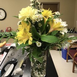 Flower Cottage of Columbus - 1st delivery. Flowers sloppily thrown together.