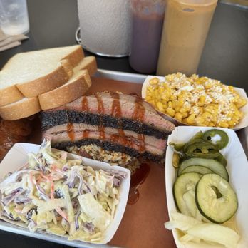 Brisket & Rice - Brisket, bbq fried rice Sides: cranberry almond slaw & street corn - Barbeque Near Me - Houston, Texas Brisket & Rice - Brisket, bbq fried rice Sides: cranberry almond slaw & street corn - Barbeque Near Me - Houston, Texas