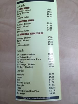 Menu photo 5 Love Love Teriyaki II Keizer, OR