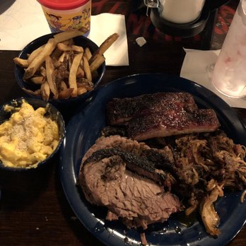 Community BBQ and Grill - Three meat plate with Mac and cheese and fries - Barbeque Near Me - Rockwall, Texas Community BBQ and Grill - Three meat plate with Mac and cheese and fries - Barbeque Near Me - Rockwall, Texas