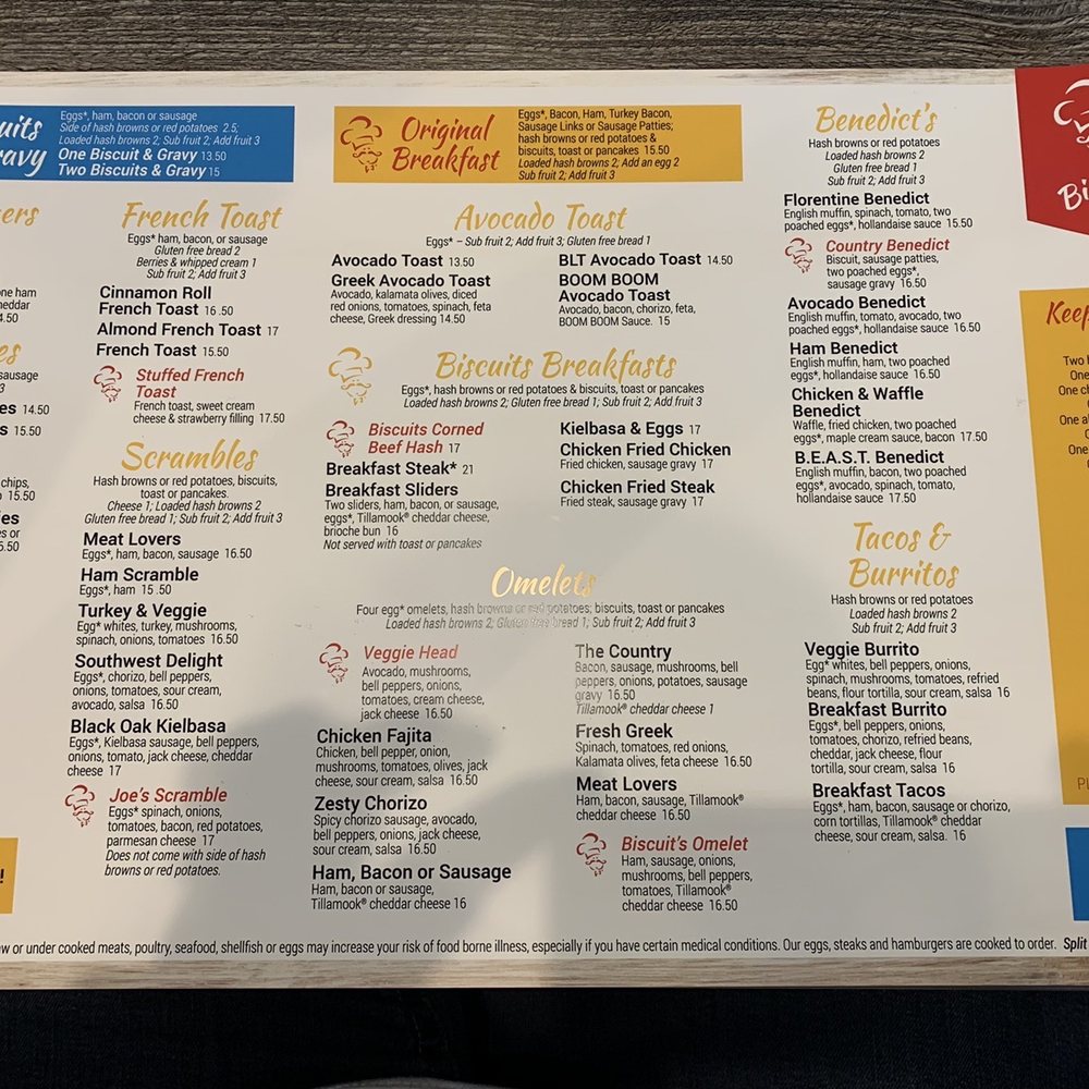 Biscuits Cafe - Menu - Breakfast & Brunch Near Me - Milwaukie, Oregon