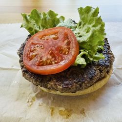 Jack's Old Fashion Hamburger House - Beef Patty with Toppings.