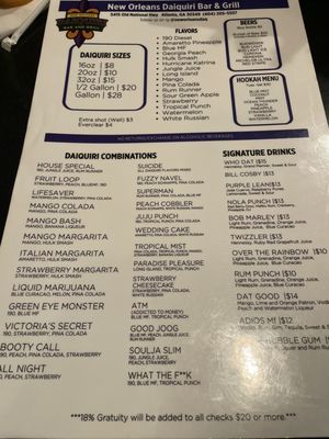 Menu photo 6 New Orleans Daquiri Atlanta, GA