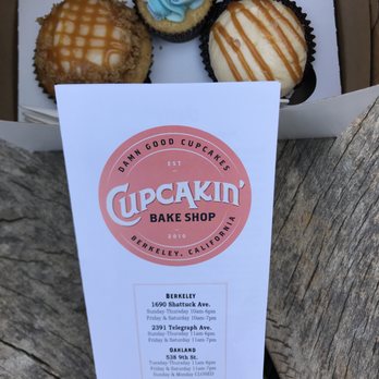 Cupcakin' Bake Shop - The goods:  Caramel Apple Chocolate Salted Caramel  Bourbon Vanilla - Bakeries Near Me - Berkeley, California