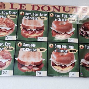 Le Donuts - a variety of sandwiches on display - Breakfast & Brunch Near Me - Duarte, California