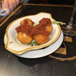 Birdsall House - Not particularly warm or tasty cheese croquets.