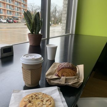 Blackbird Baking Company - Almond cookie, raspberry croissant; at the bar window seats - Bakeries Near Me - Lakewood, Ohio Blackbird Baking Company - Almond cookie, raspberry croissant; at the bar window seats - Bakeries Near Me - Lakewood, Ohio