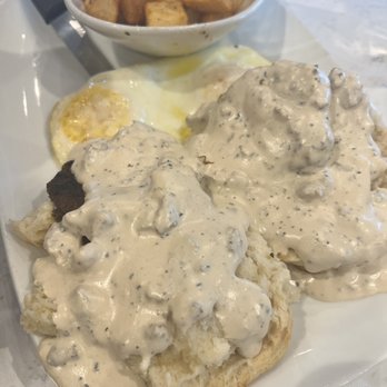 Another Broken Egg Cafe - Biscuits and gravy. - American Near Me - Austin, Texas Another Broken Egg Cafe - Biscuits and gravy. - American Near Me - Austin, Texas