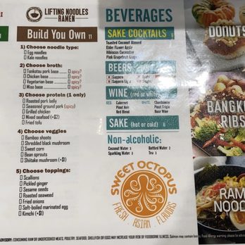 Sweet Octopus Atlanta - Menu (Back) - Asian Fusion Near Me - Duluth, Georgia