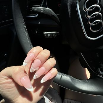 Violette Nails & Spa - French manicure Gel C with pearls - Nail Salons Near Me - Rowland Heights, California Violette Nails & Spa - French manicure Gel C with pearls - Nail Salons Near Me - Rowland Heights, California