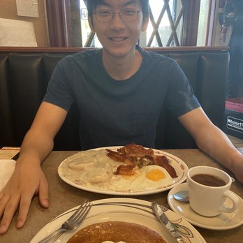 Yorkshire Restaurant - Hungry Man Breakfast up front and THE BEST 3 Pancakes - Breakfast & Brunch Near Me - Manassas, Virginia Yorkshire Restaurant - Hungry Man Breakfast up front and THE BEST 3 Pancakes - Breakfast & Brunch Near Me - Manassas, Virginia