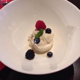 The ice cream included in the menu