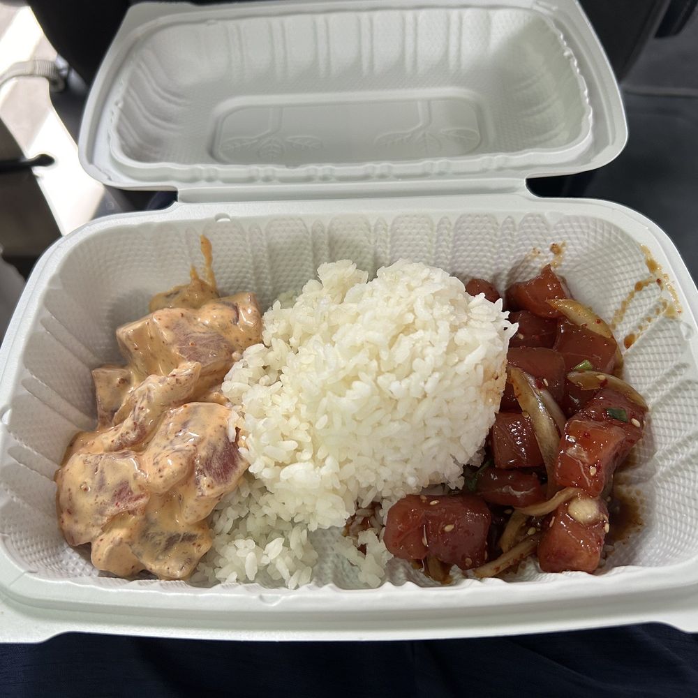 Fresh Catch - Spicy Ahi (left) and Shoyu (right) Poke Bowl - Hawaiian Near Me - Honolulu, Hawaii Fresh Catch - Spicy Ahi (left) and Shoyu (right) Poke Bowl - Hawaiian Near Me - Honolulu, Hawaii