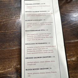 1878 Butcher's Block - Menu