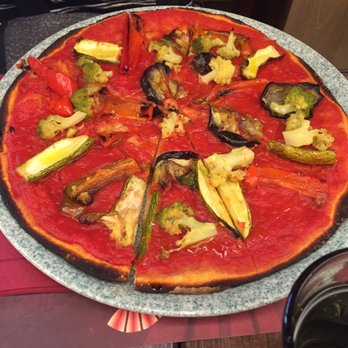 Rifugio Romano - Cheeseless pizza with broccoli, zucchini, ham, and mushrooms. - Pizza Near Me - Rome, RM Rifugio Romano - Cheeseless pizza with broccoli, zucchini, ham, and mushrooms. - Pizza Near Me - Rome, RM